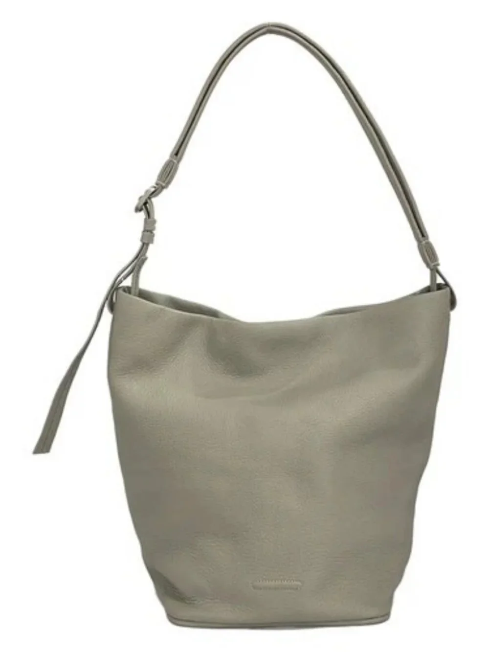 objcts.io Essential Daily Hobo Medium Light gray Leather Shoulder Bag